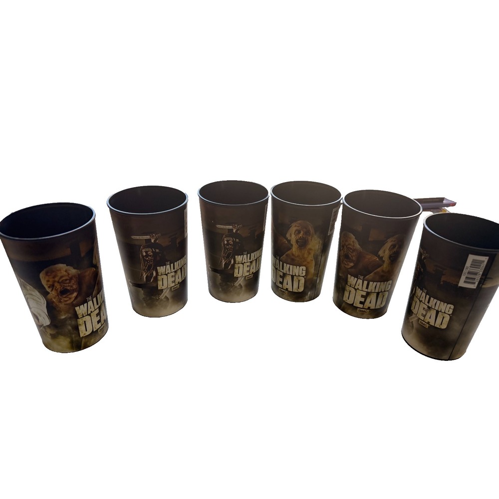 AMC The Walking Dead - 13 oz. Plastic Collectors‎ Cup - Walkers - 2014 Set of 6